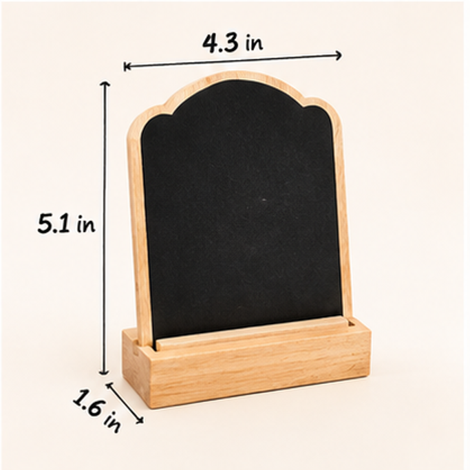 Nuvvida® NoteNest Chalkboard Sign Set — 10-Piece Mini Message Boards with Wooden Stand & Chalk Markers