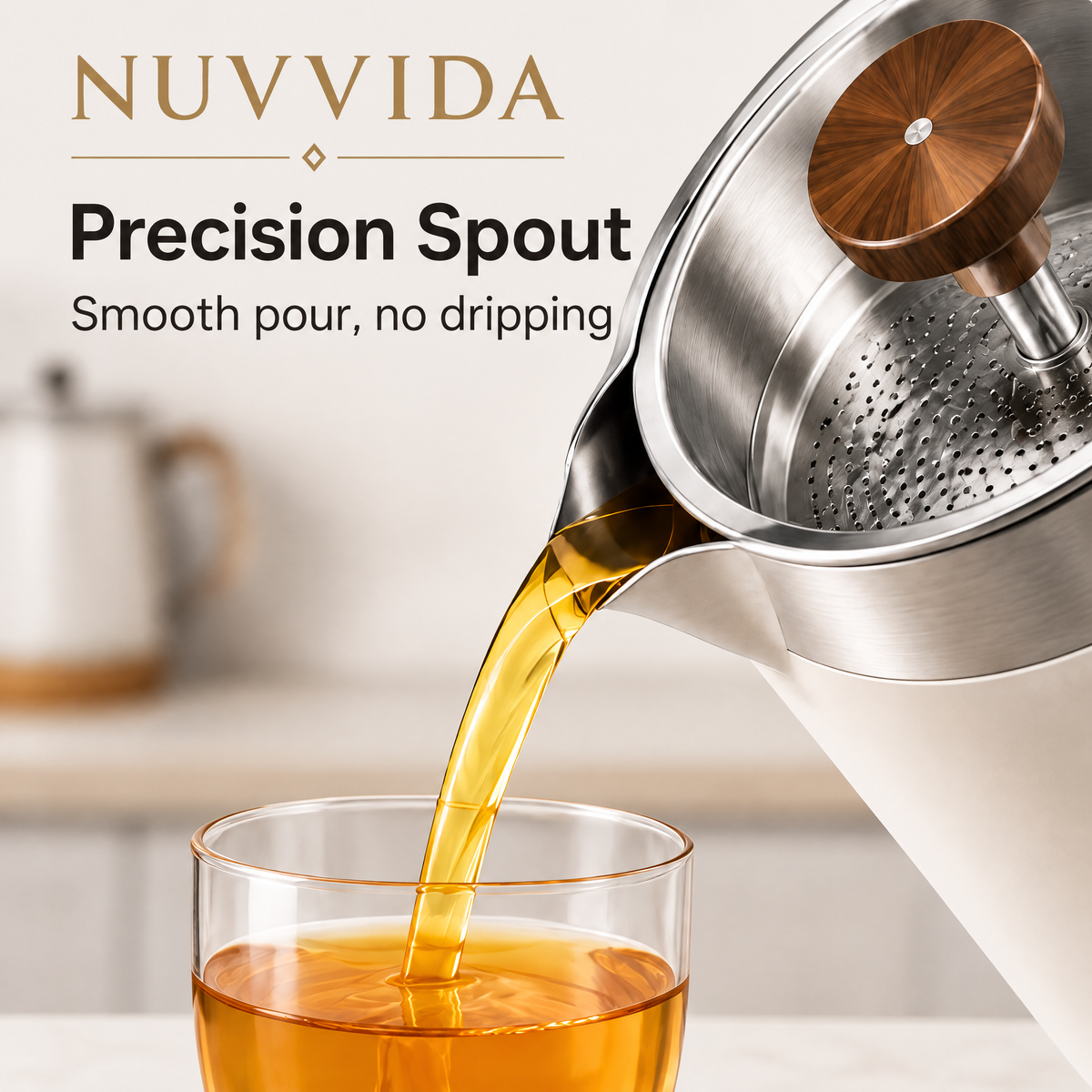Nuvvida® BrewEase Electric Kettle — 1.5L Multi-Function Tea & Hot Water Kettle with Filter