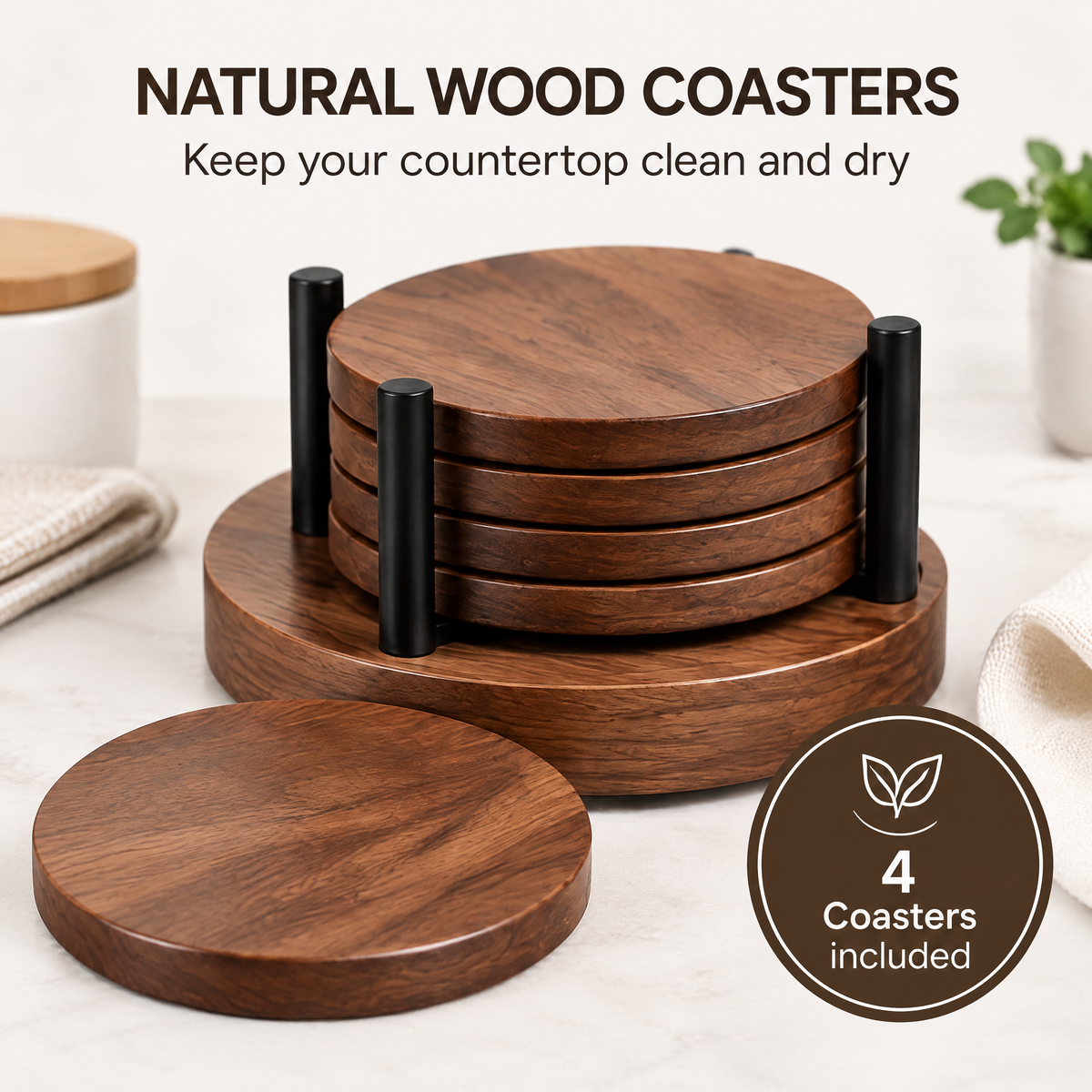 Nuvvida® ArcLight Coffee Station Organizer — Illuminated Mug Stand with Coaster & Utensil Storage