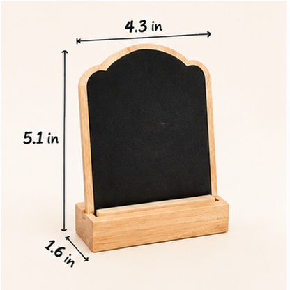 Nuvvida® NoteNest Chalkboard Sign Set — 10-Piece Mini Message Boards with Wooden Stand & Chalk Markers