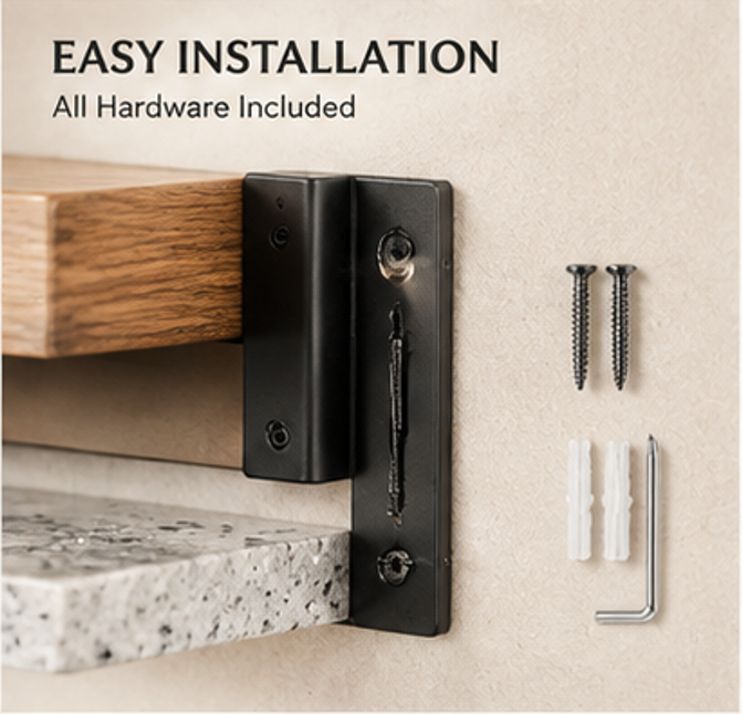 Nuvvida® HavenShelf Wall Organizer — Heavy-Duty Floating Storage Shelves