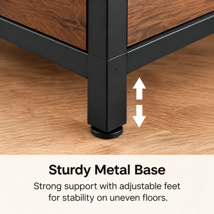 Nuvvida® FormaNest Storage Shelf — Asymmetrical Display Bookcase with Cabinet & Drawers