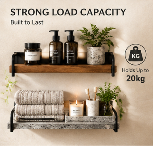 Nuvvida® HavenShelf Wall Organizer — Heavy-Duty Floating Storage Shelves