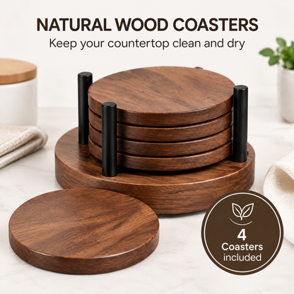 Nuvvida® ArcLight Coffee Station Organizer — Illuminated Mug Stand with Coaster & Utensil Storage