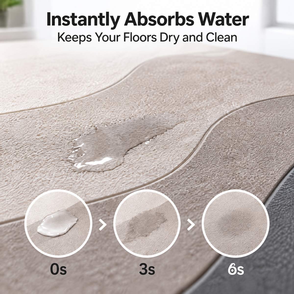 Nuvvida® DryStep Bath Mat — Ultra-Thin Quick-Absorb Floor Mat for Bathroom & Home